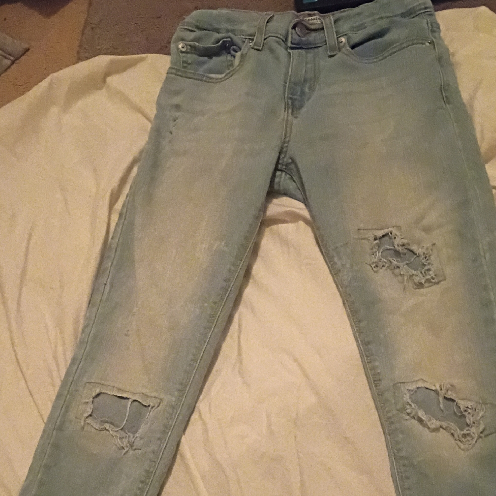 Denizen from Levi's Kids Ripped Light Blue Jeans